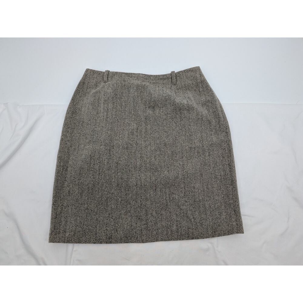 Jones New York Wool Blend Skirt Size 10 Gray Work Career Office Academia Classic